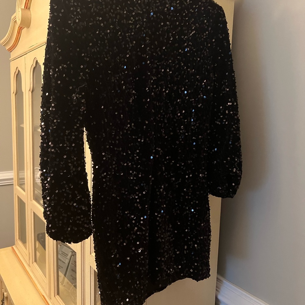 Black sequins dress size small perfect condition NEVER WORN